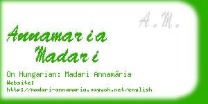 annamaria madari business card